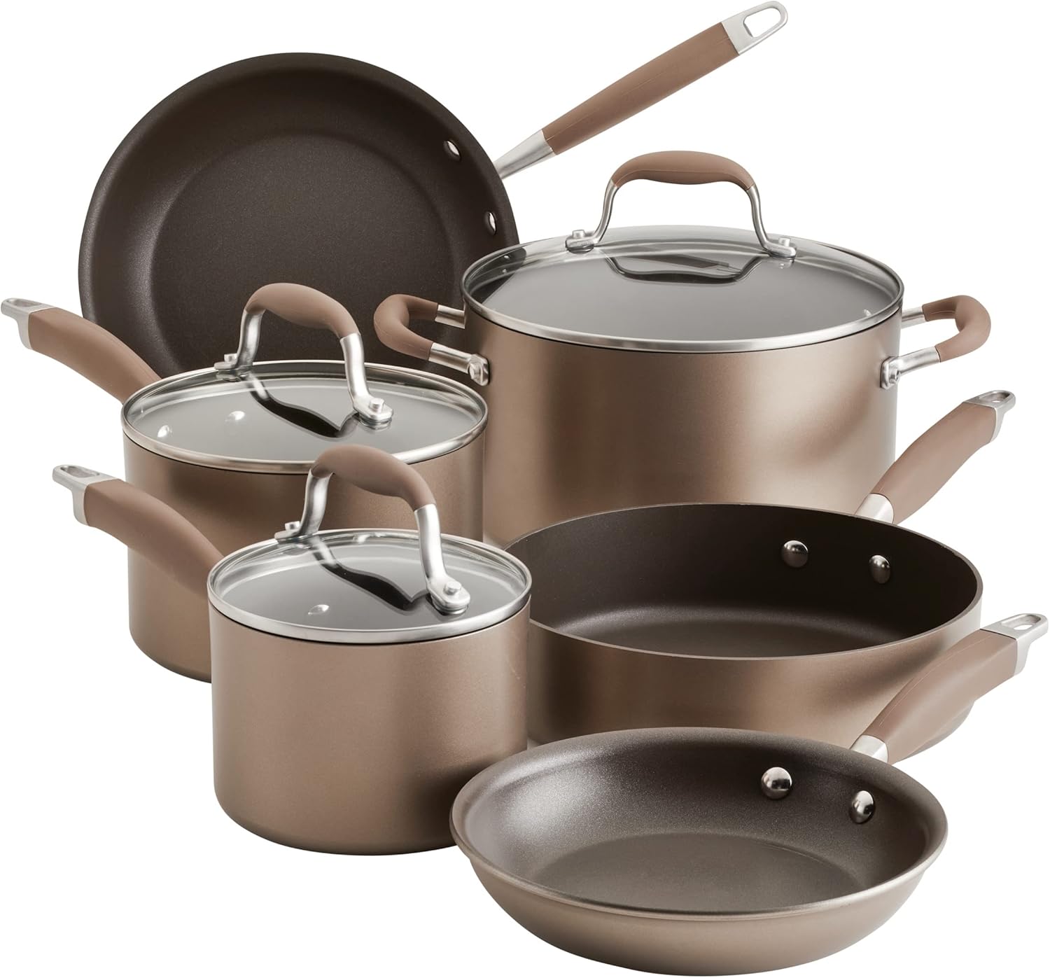 Anolon Advanced Home 9-Piece Hard Anodized Nonstick Cookware Set