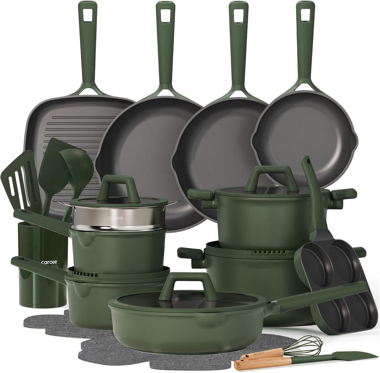 CAROTE 31-Piece Nonstick Granite Cookware Set